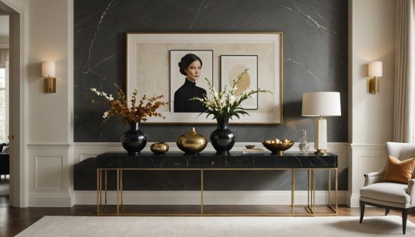 Disposer des vases design pour habiller une grande console chic